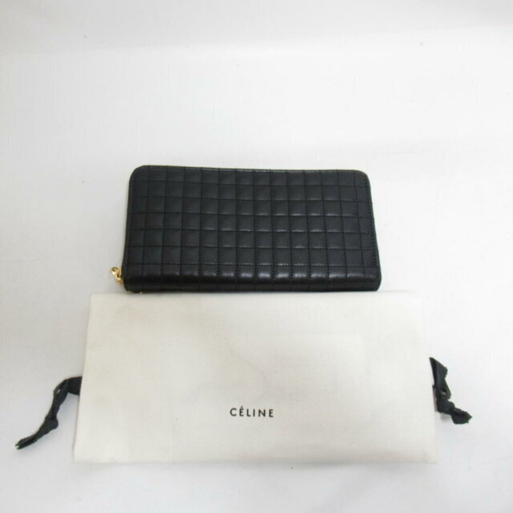 Celine long leather round wallet black - Picture 8 of 10
